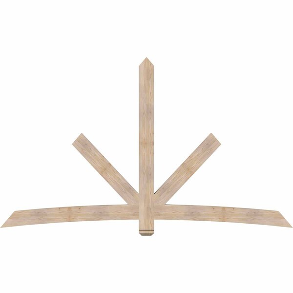 Ekena Millwork Alberta Smooth Timber Gable Bracket, Douglas Fir, 108"W x 63"H x 3 1/2"D x 5 1/2"F, 14/12 Pitch GBW108X63X0406ALB00SDF - main